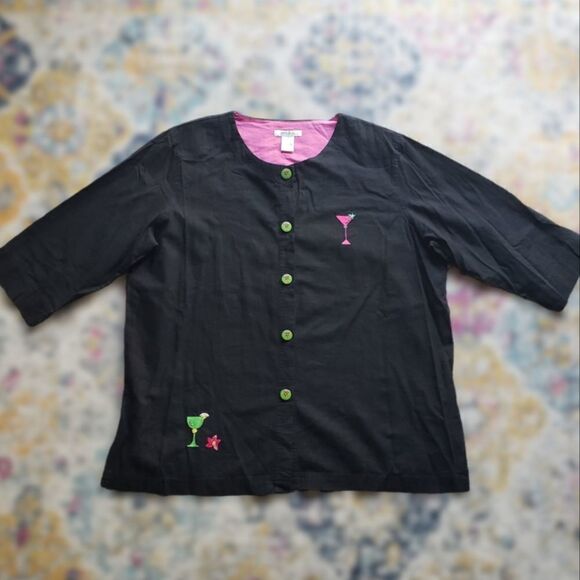 Vintage embroidered jacket cocktails - Picture 1 of 15